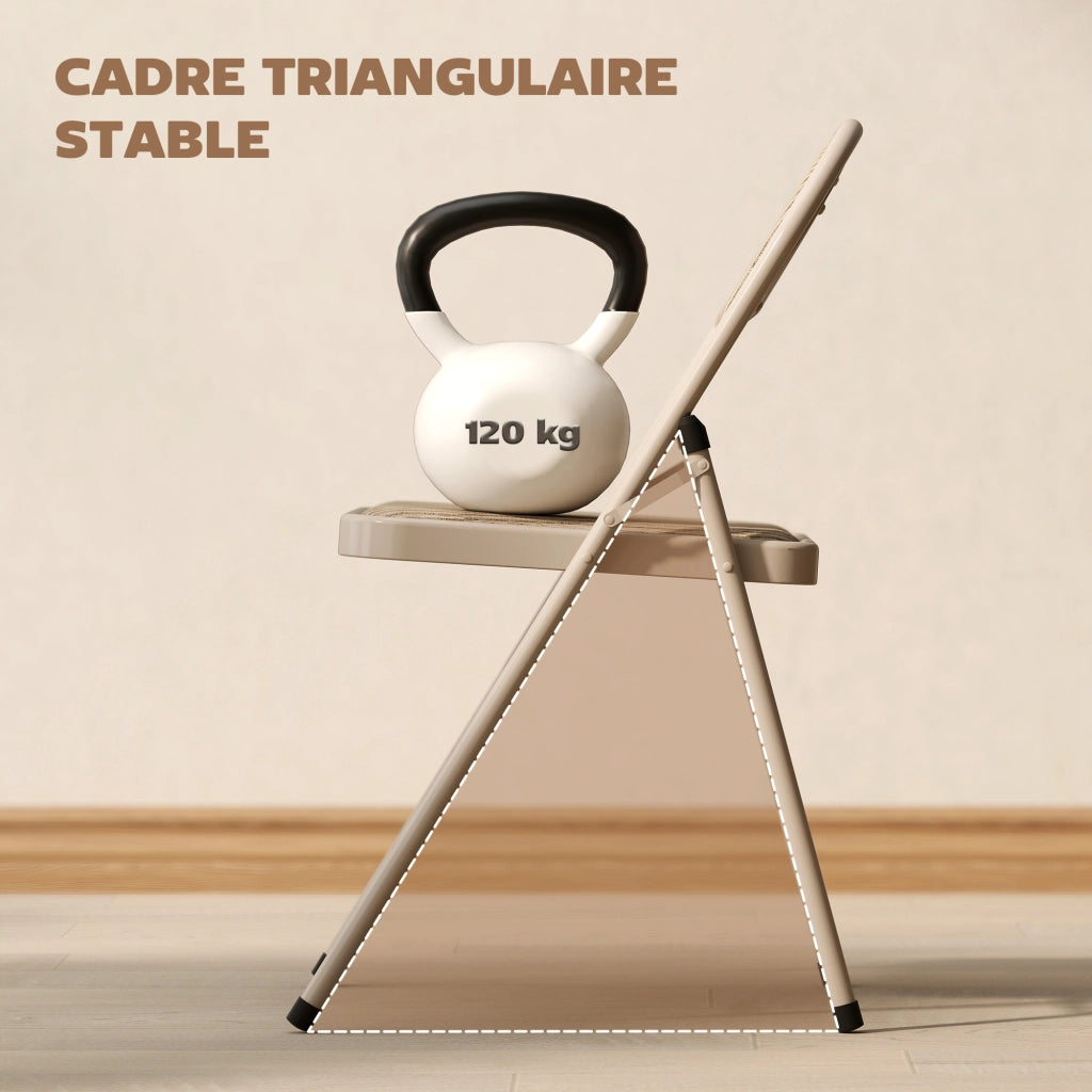 Sedia pieghevole da pranzo ¨C Minimal ¨C 45x46x78 cm beige