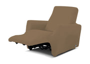 Copripoltrona Reclinabile Antimacchia Elasticizzata Genius Relax Lounge Tinta Unita - Poltrona - Tortora 1019