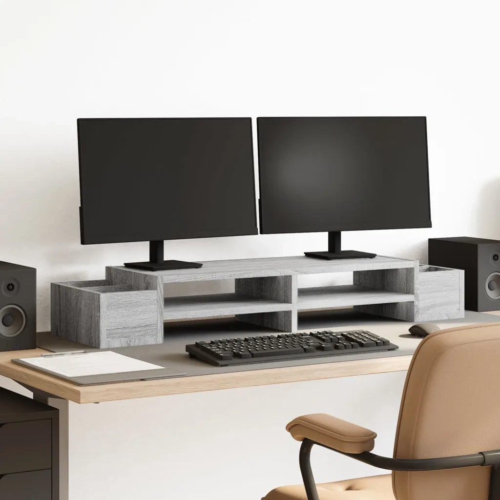 vidaXL Supporto Monitor con Cassetti Sonoma 100x27x15 cm in Truciolato