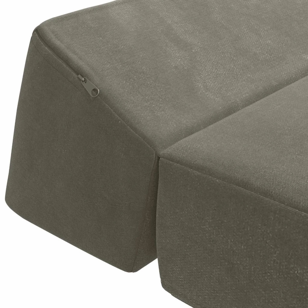Divano Letto Pieghevole Grigio Chiaro 60 x 70 x 41 cm Tessuto 900058