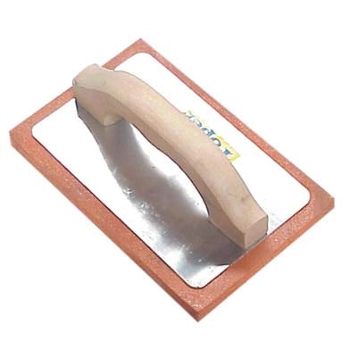 FRATTONE GOMMA ARANCIO BASE LEGNO/ALLUMINIO - S. H.MM 18 MM 215X135- 3 pezzi