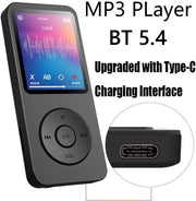 Lettorino portatile 1,8 pollici con Bluetooth 5.4 compatibile via Type-C - Nero