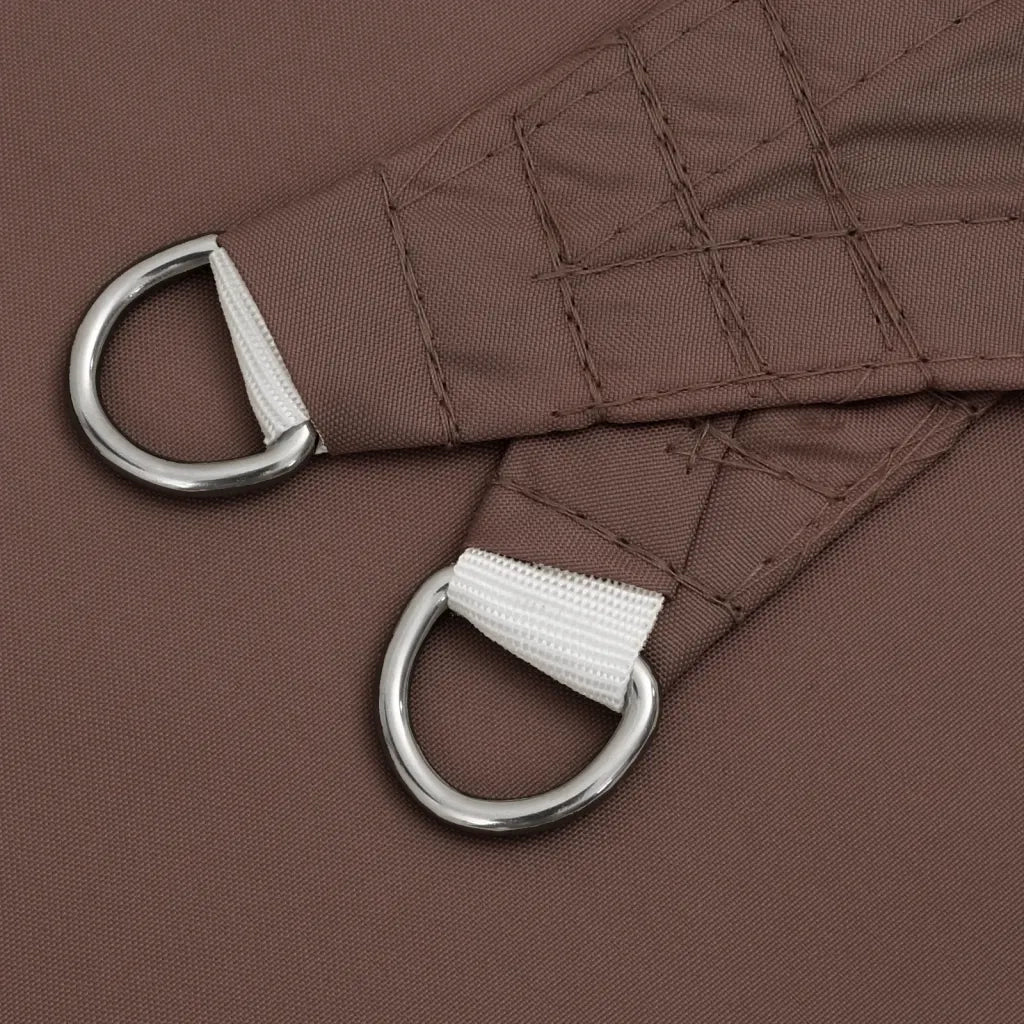 Parasole a Vela Oxford Triangolare 3,6x3,6x3,6 m Marrone