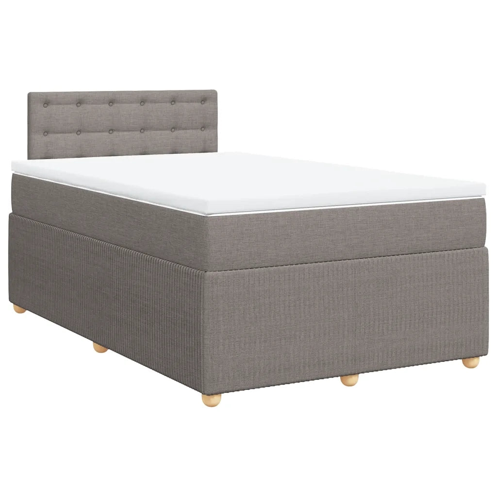 Giroletto a Molle con Materasso Tortora 120x190 cm in Tessuto