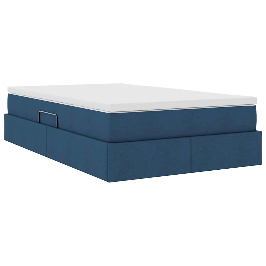 Letto con contenitore e materasso Blu 120 x 200 cm Poliestere 3370223