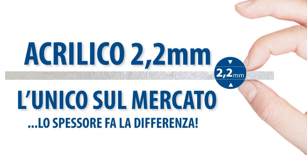 Porta Doccia 150 cm 1 Anta Scorrevole in Acrilico H185 cm Dorini Bianco