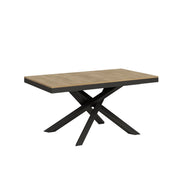 Tavolo allungabile 90x160/264 cm Volantis Evolution telaio Antracite - Quercia Natura
