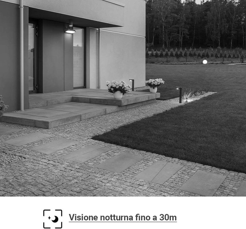 Telecamera WiFi Esterno.  Visione Notturna a Colori. IP Camera con Intelligenza Artificiale EZVIZ H3c 2mp