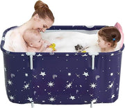 Bagno portatile per adulti e bambini - Bagno portatile in plastica - Vasca da bagno mobile extra grande 120 cm