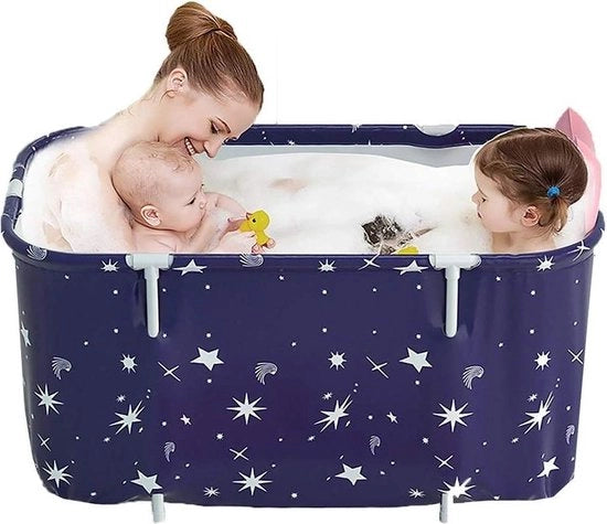 Bagno portatile per adulti e bambini - Bagno portatile in plastica - Vasca da bagno mobile extra grande 120 cm
