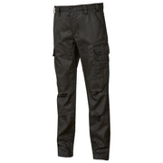 U-power WIN226BC Belgrado Pantaloni da Lavoro Stretch 65% Poliestere 35% Cotone Multitasche colore Black Carbon