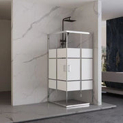 Box Doccia Rettangolare Serigrafato 68-80/88-100x190h 6mm Cromato - Imperia