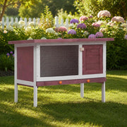 Rabbit Hutch, 1 Level, Brown Wood