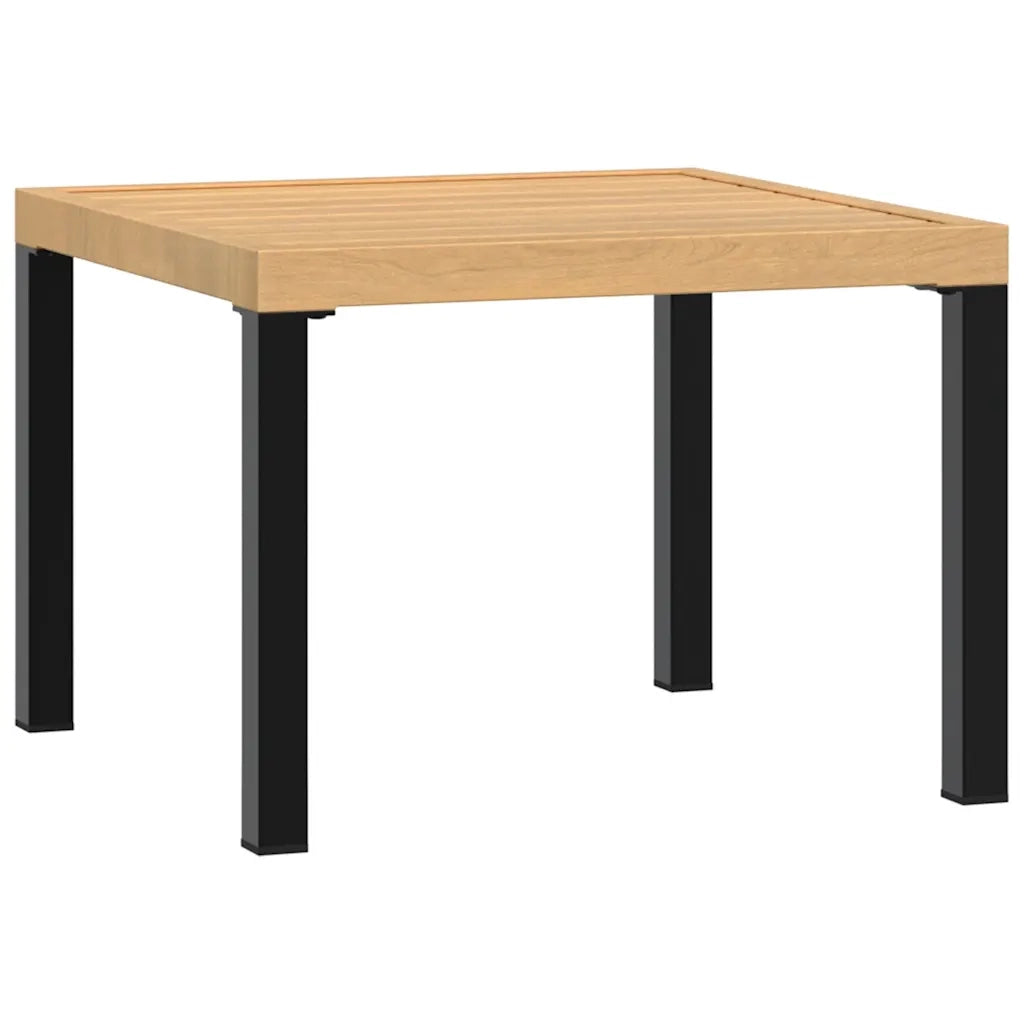 Tavolino-Tavolino da soggiorno-Tavolo Giardino Nero 55x55x39,5cm Acciaio Verniciato Polvere