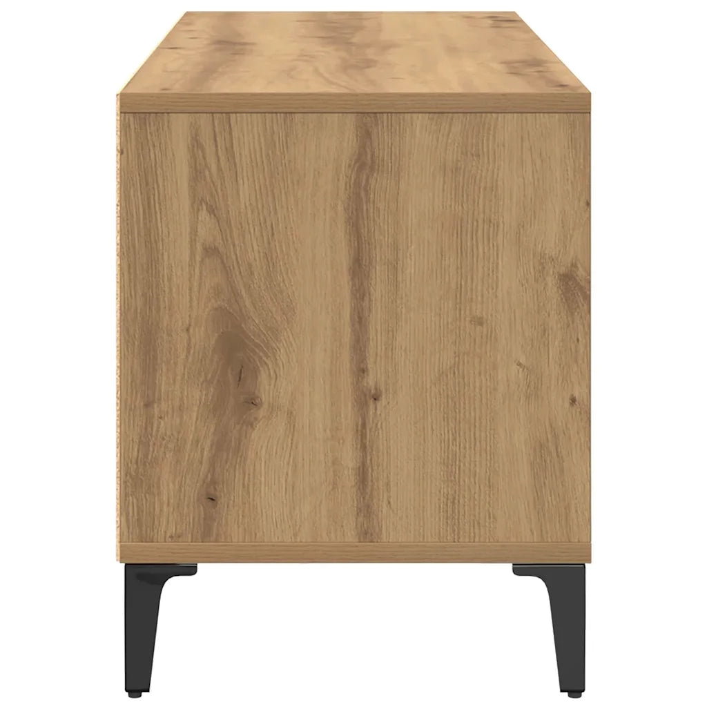 Mobile TV con cassetto-Credenza TV-Console TV Rovere artigianale 100 x 34,5 x 44,5 cm 193819