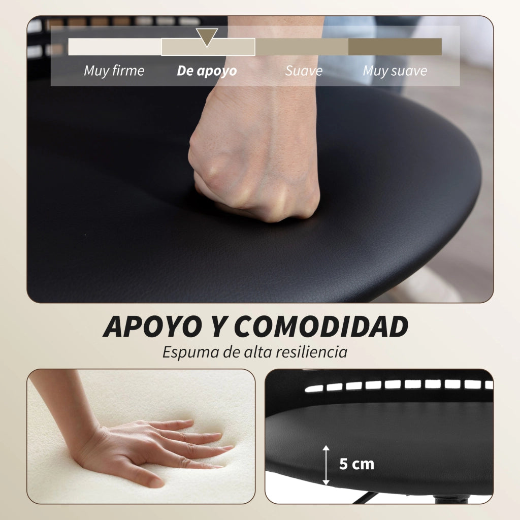 Sedia da Ufficio Girevole ¨C zephmum ¨C Nero, Schienale Traforato, Altezza Regolabile