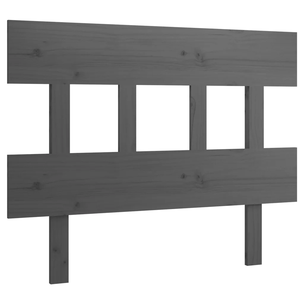 Testiera per Letto Grigia 103,5x3x81 cm Legno Massello di Pino 819107