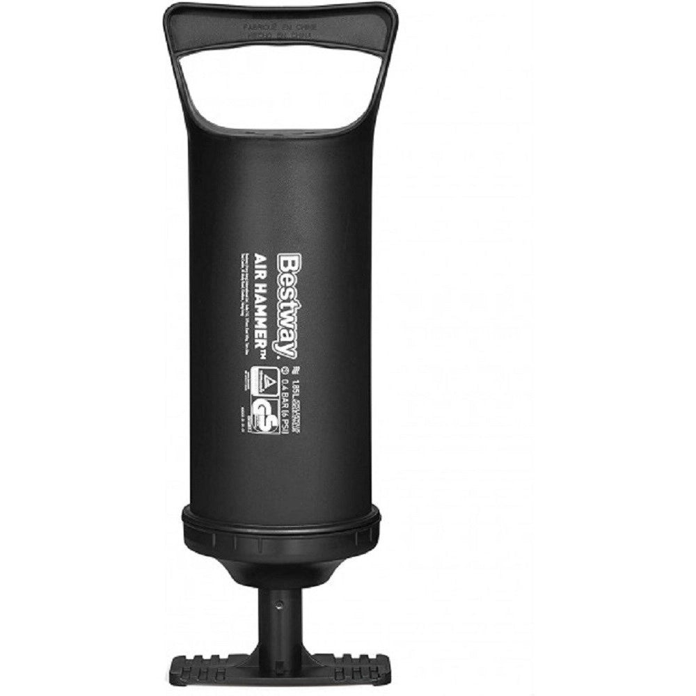 Trade Shop - Pompa Di Gonfiaggio Manuale 36 Cm Volume 1.850 Cc 3 Adattatori Per Valvola 62003 -