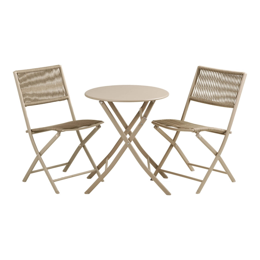 Set di 3 Mobili da Giardino Arcas, Marrone, Metallo, 60x60x71 cm