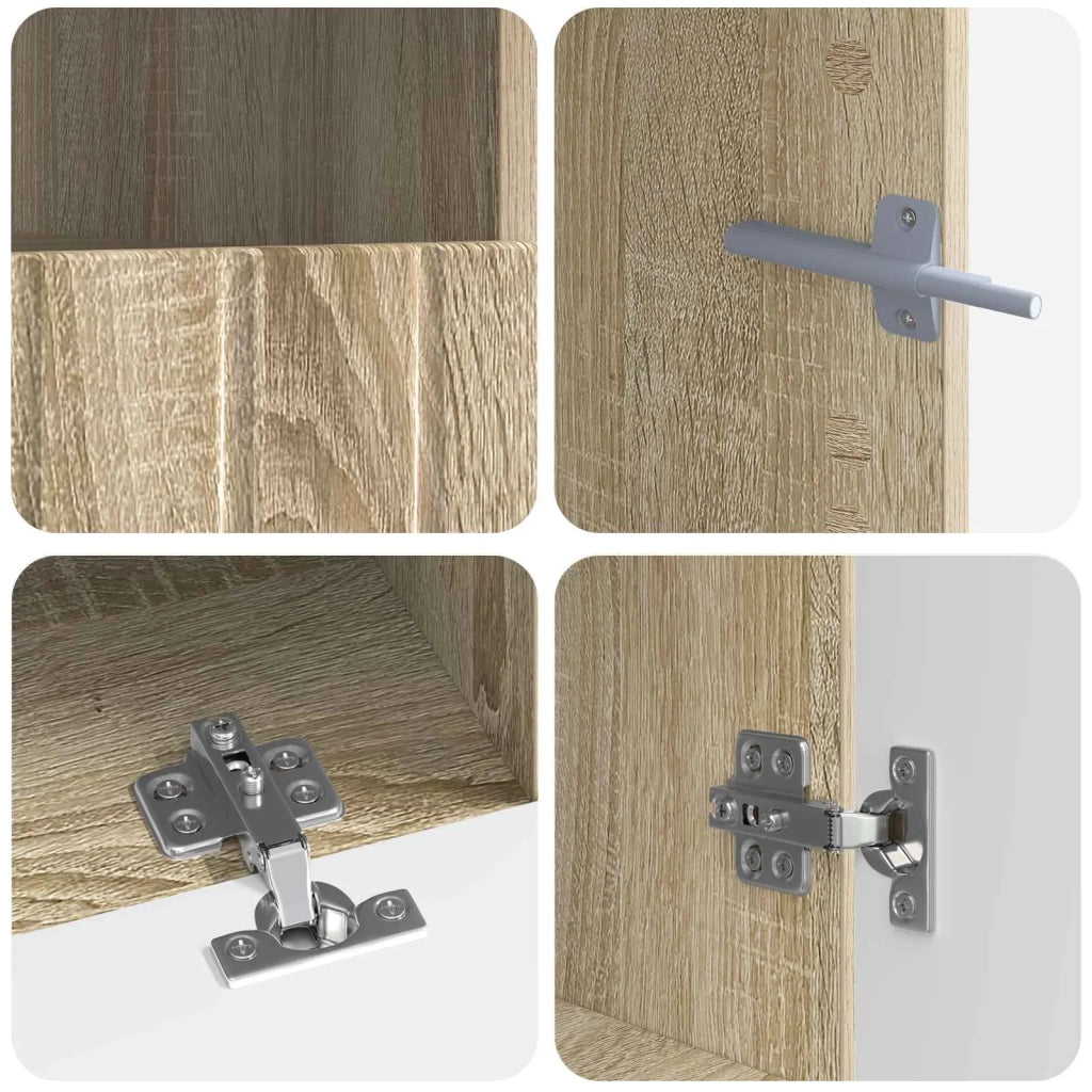 Mobile TV LED a 5 pezzi Rovere Sonoma Legno ingegnerizzato 3416516