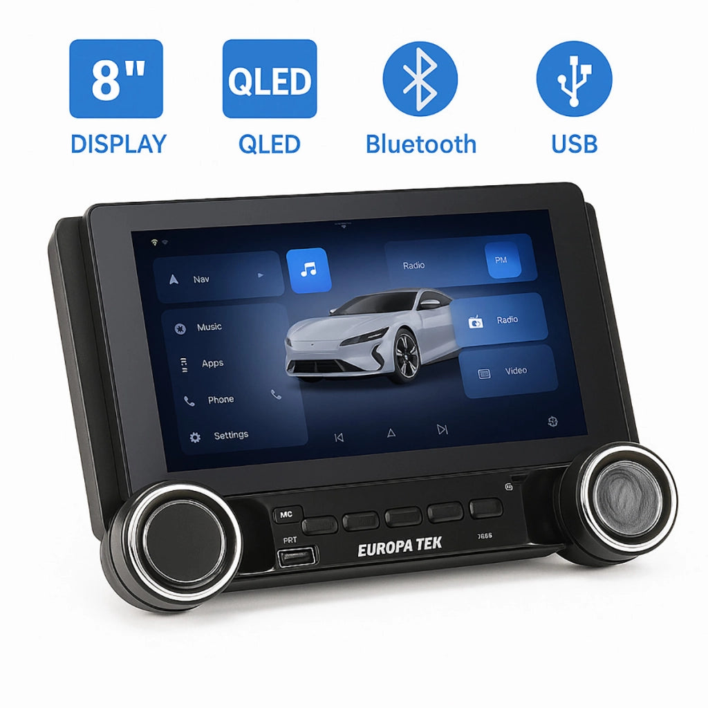 AUTORADIO ANDROID 8" QLED WIFI AUTO GPS BLUETOOTH 4 + 64GB CARPLAY CTC-8804