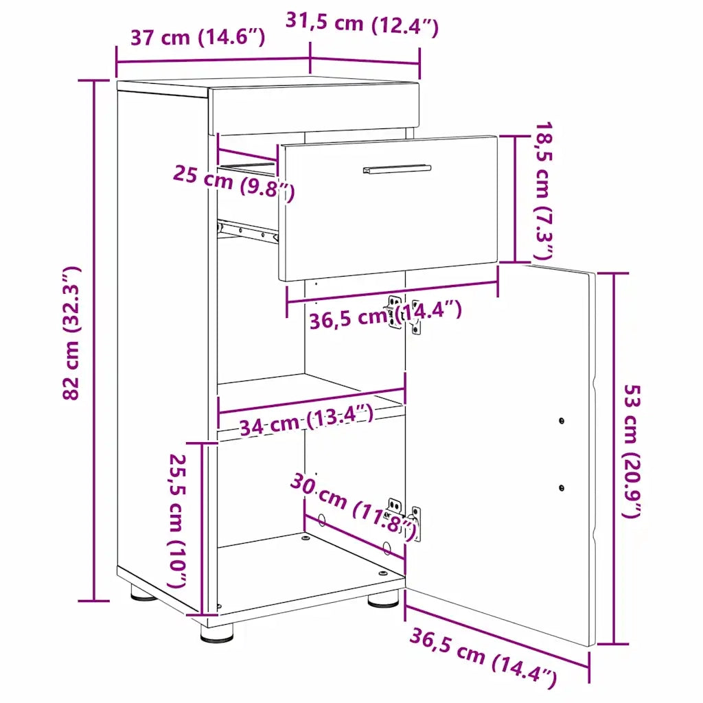 Set di mobili per il bagno TULUM 3 pz Bianco Lucido 3398028