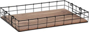 Piatto di Servizio in Legno 44 x 28 cm con Bordo Metallico e Maniglie 

Dimensioni: 44 x 28 cm 
Materiali: Legno e Metallo 
Modello: Mango