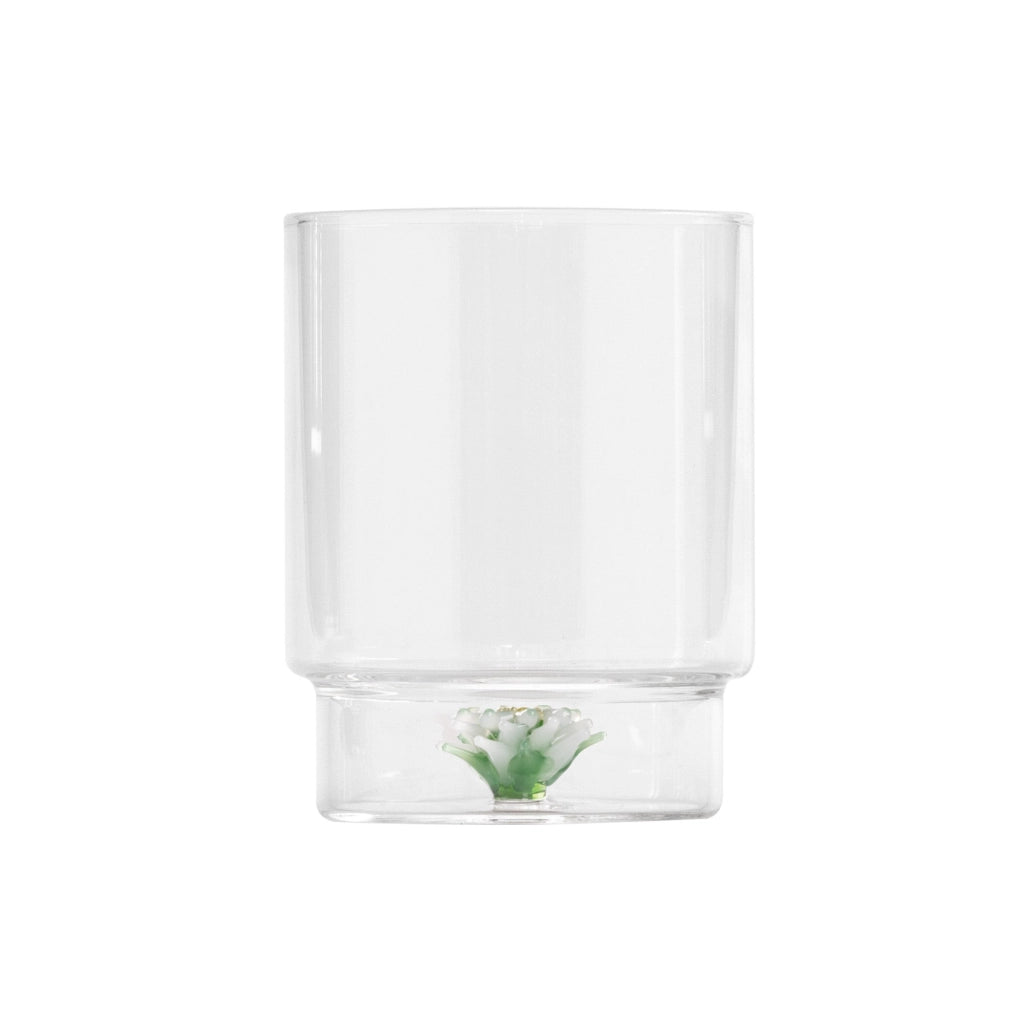 Teca Bicchieri Tumbler Winter Game collezione Stella Alpina in vetro borosilicato fatto a mano, capacità 35 cl, ideale per acqua, cocktail e bevande