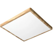 Trade Shop - Plafoniera Led Moderna Ultra Slim Quadrata 45w Ip40 Tecnologia Cct Con Switch Pq-450-3c - Legno Chiaro
