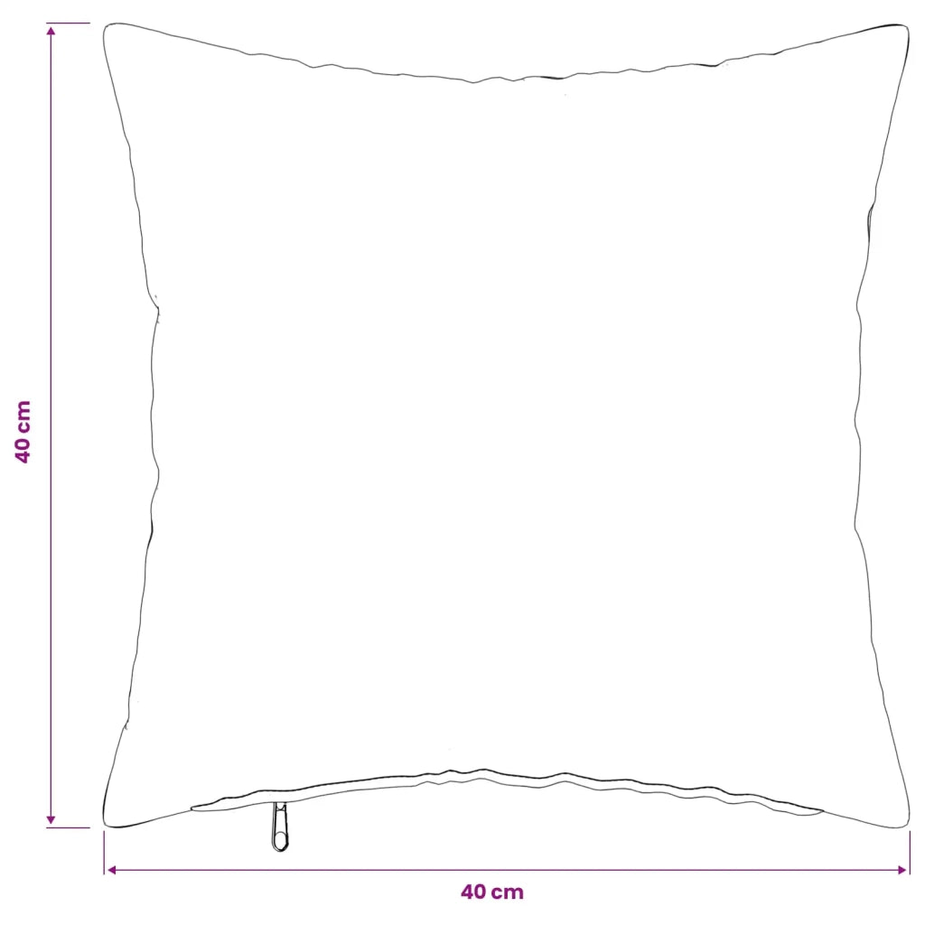 Federa 12 pcs HEERLEN Nero 40 x 40 cm 908313