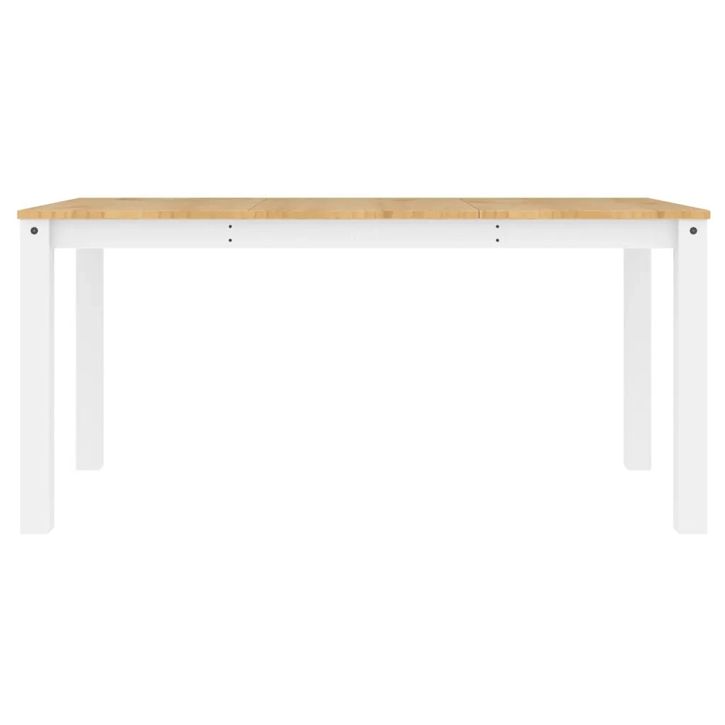 Set da Pranzo 5 pz PANAMA Bianco in Legno Massello di Pino 3345181