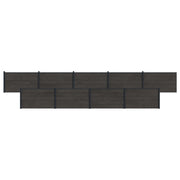 Pannello di Recinzione 9 pcs WPC e Alluminio Nero 3429455