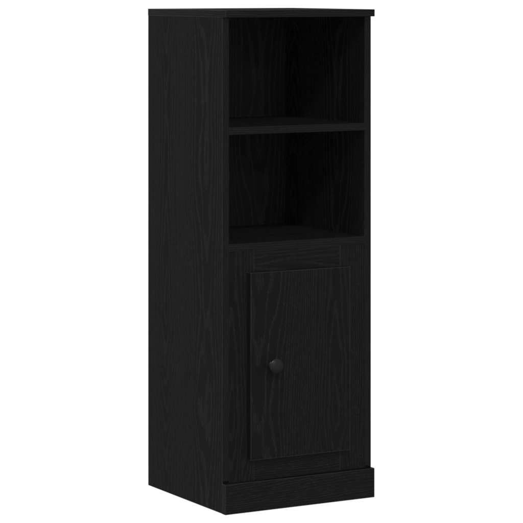 Highboard Nero Rovere 132x35,5x103,5 cm Legno ingegnerizzato