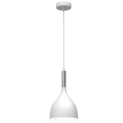 Lampada a sospensione bianca/cromo Noak E27 15W Luminex