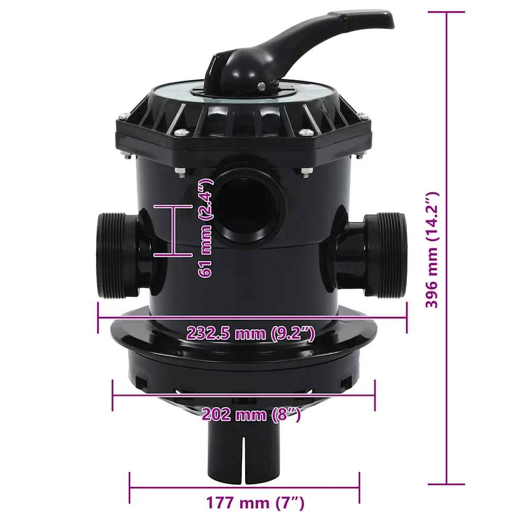 Valvola Multiporta per Filtro a Sabbia ABS 1,5" 6 vie
