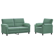 Set di divani 2 pcs Verde Mare Velluto 3430445