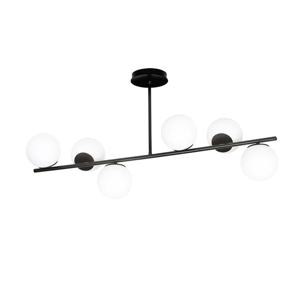 Plafoniera Contemporaneo Shiva Acciaio Nero 6 Luci E14 Ip20