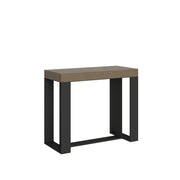 Consolle Allungabile 90-300x40x77 cm Futura Tortora Telaio Antracite