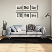 Tappeto a Pelo Corto HUARTE Morbido e Lavabile Nero 100x200cm 375112