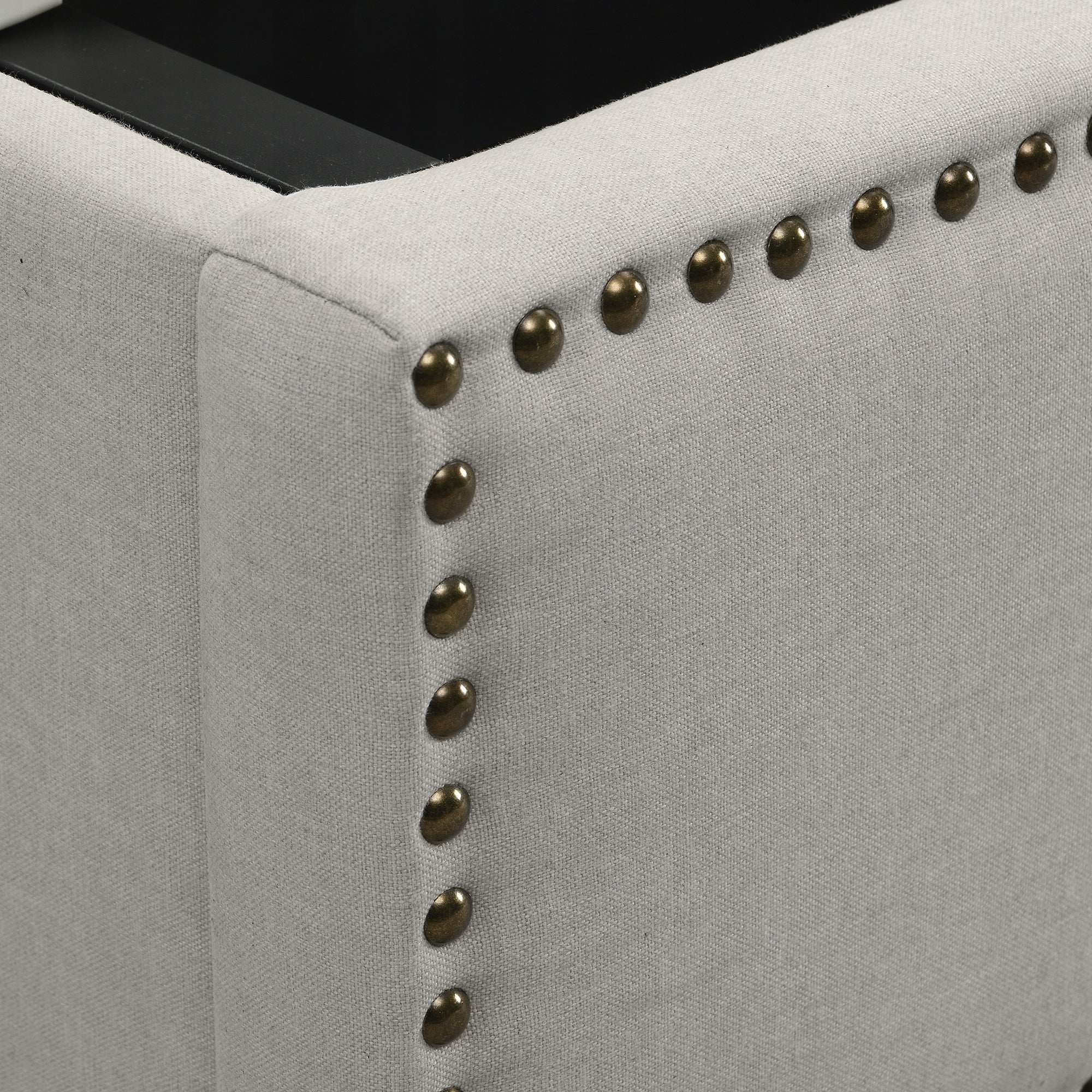 Letto con contenitore - Xylo - 160x200 cm - Idraulica - Velluto grigio chiaro