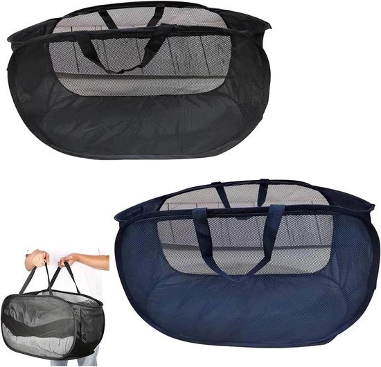 Asciugamano pieghevole - Set da 2 pezzi con maniglia per cameretta dei bambini, campeggio e viaggi