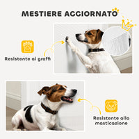 Cancellino per Cani Regolabile per Cani Piccoli Estensibile e Retrattile 0-140x86,5 cm Bianco