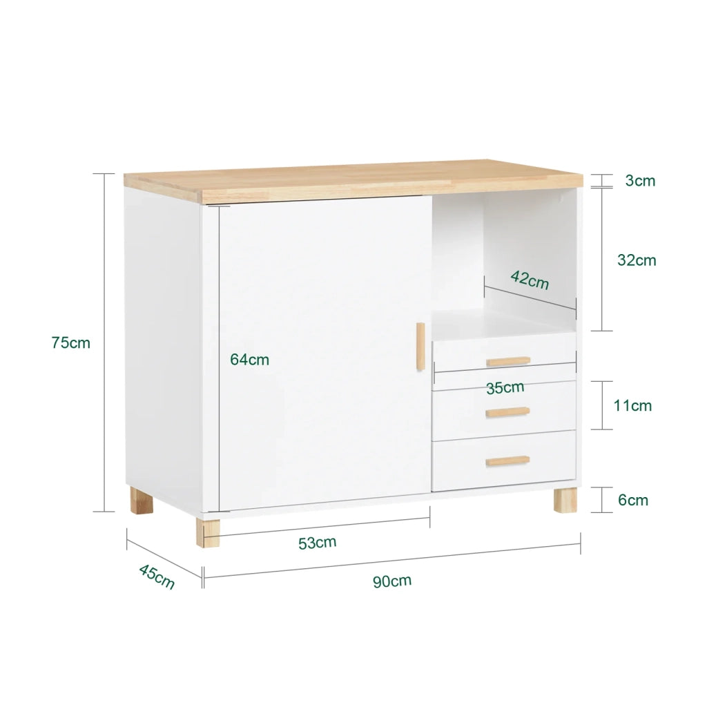 Tavolo da ufficio Armadi archivio Supporto stampante 90x45x75cm ASK07-WN