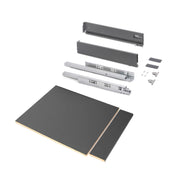 Kit di cassetti per cucina o bagno Vertex con regolazione 3D, altezza 93 mm, con pannelli inclusi, modulo 600 mm, Vern..