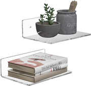Pannello da parete trasparente 23cm, piccola piastra galleggiante in acrilico per la parete, pannelli da parete per uso domestico, decorazione per la camera, spazievitore, organizzatore per componenti individuali, 2-pack