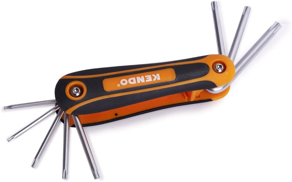 SET CHIAVI MASCHIO TORX KENDO 8 PEZZI T9,10,15,20,25,27,30,40 - KENDO
