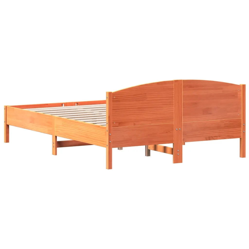 Giroletto senza Materasso Marrone Cera 140x200cm Massello Pino 842597