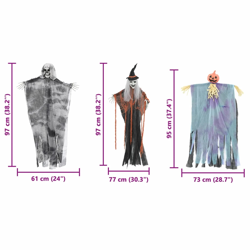 Fantasma appeso di Halloween 3 pz Multicolore 61 x 97 cm CFW9005283