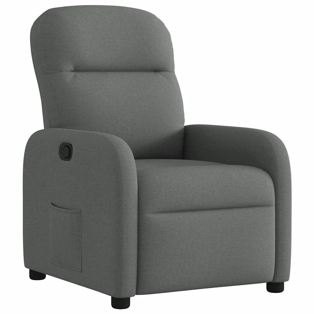 Divano Sedia-Poltrona Reclinabile in Tessuto Grigio Scuro 621846
