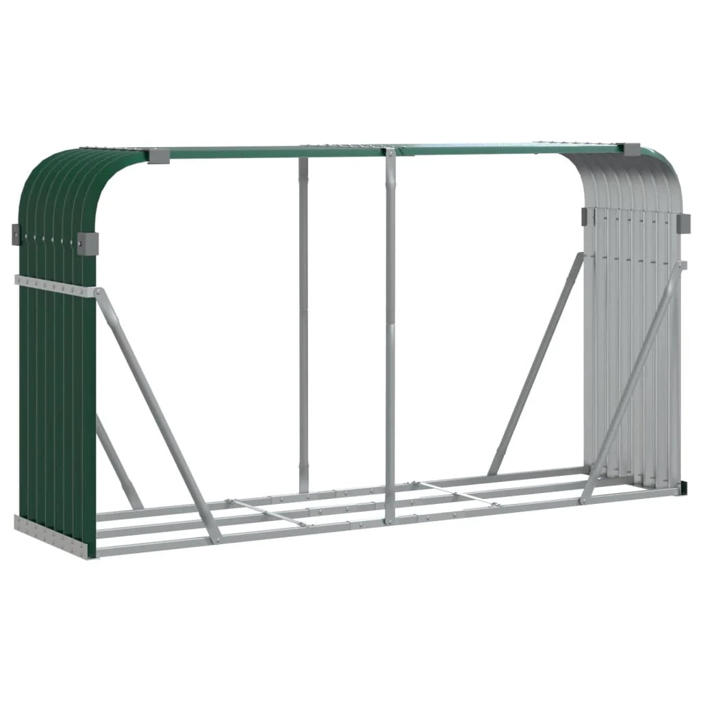 Portalegna 180 x 45 x 100 cm acciaio zincato verde 02_0043765